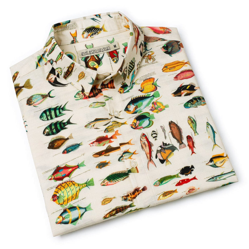 RSVLTS Fantastical Fish Bamboo Short Sleeve Shirt in Multicolor — detail 3