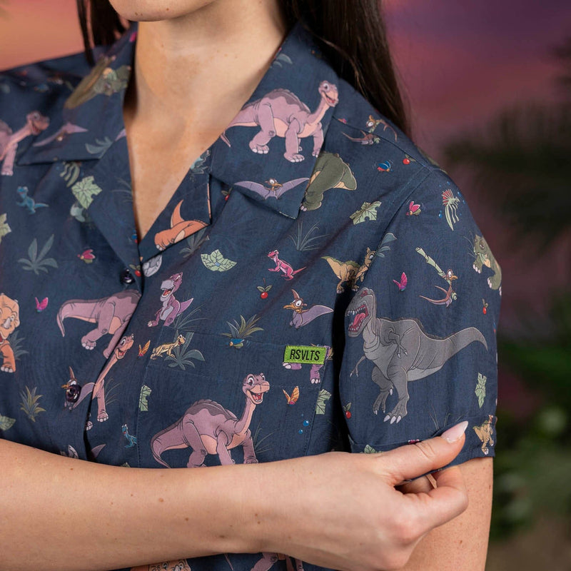RSVLTS Prehistoric Pals Women's KUNUFLEX Short Sleeve Shirt — detail 5