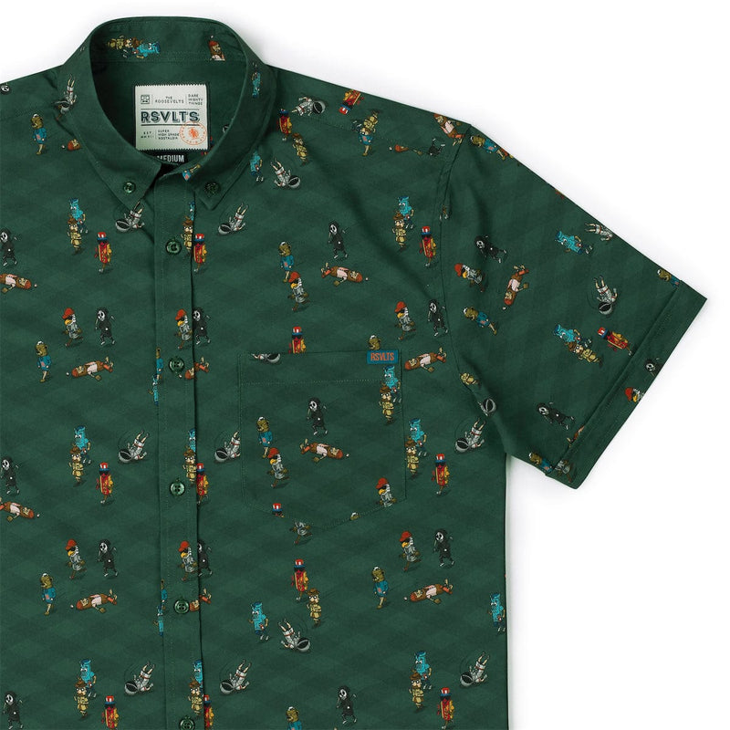 RSVLTS Mascot Sprint KUNUFLEX Short Sleeve Shirt in Green — detail 2