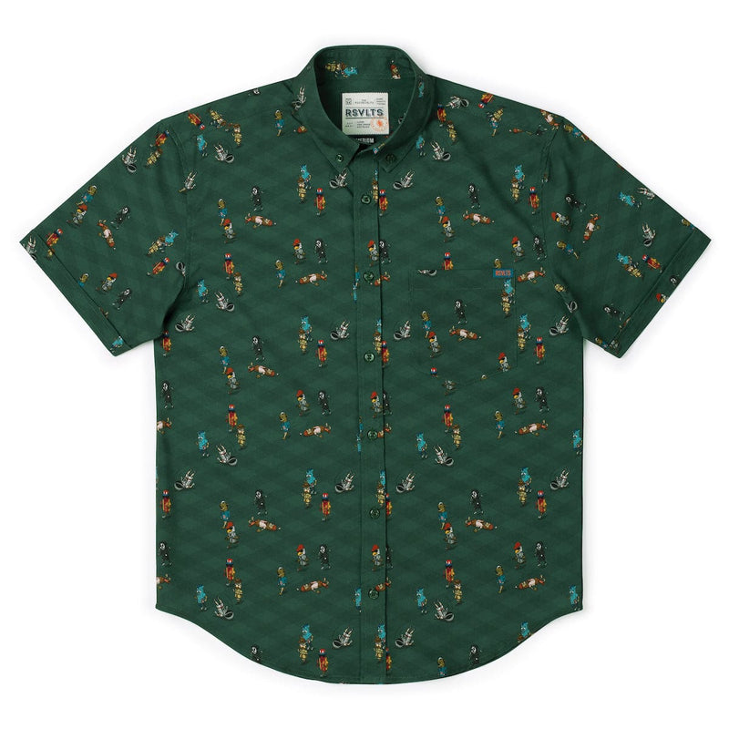 RSVLTS Mascot Sprint KUNUFLEX Short Sleeve Shirt in Green — detail 5