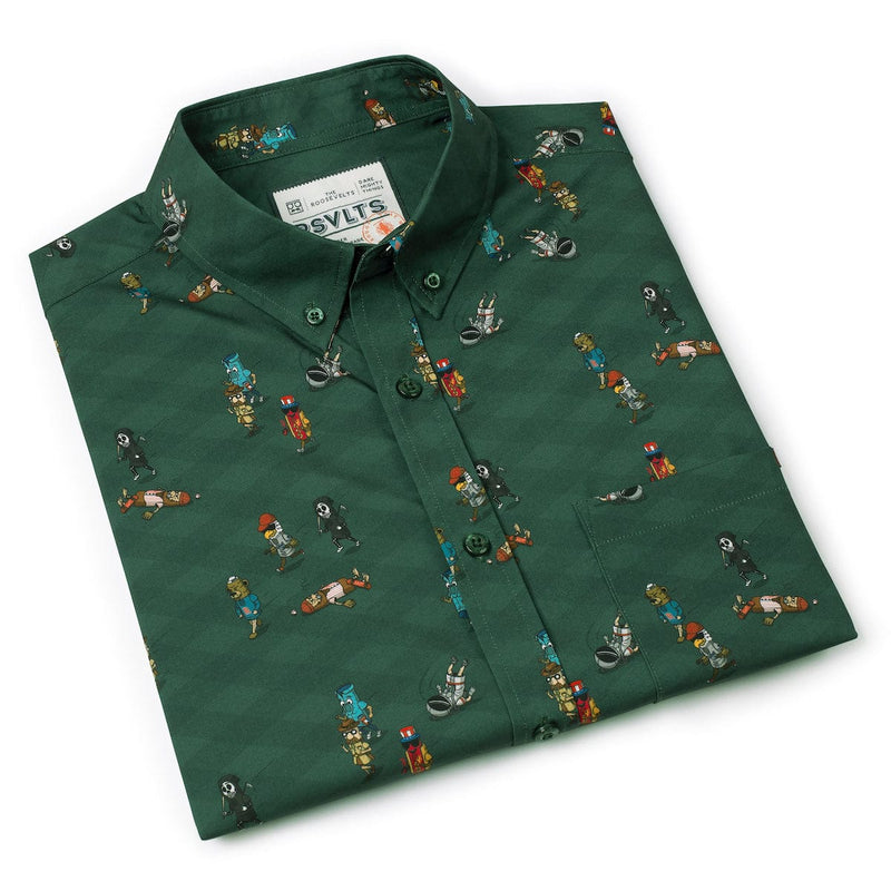 RSVLTS Mascot Sprint KUNUFLEX Short Sleeve Shirt in Green — detail 8