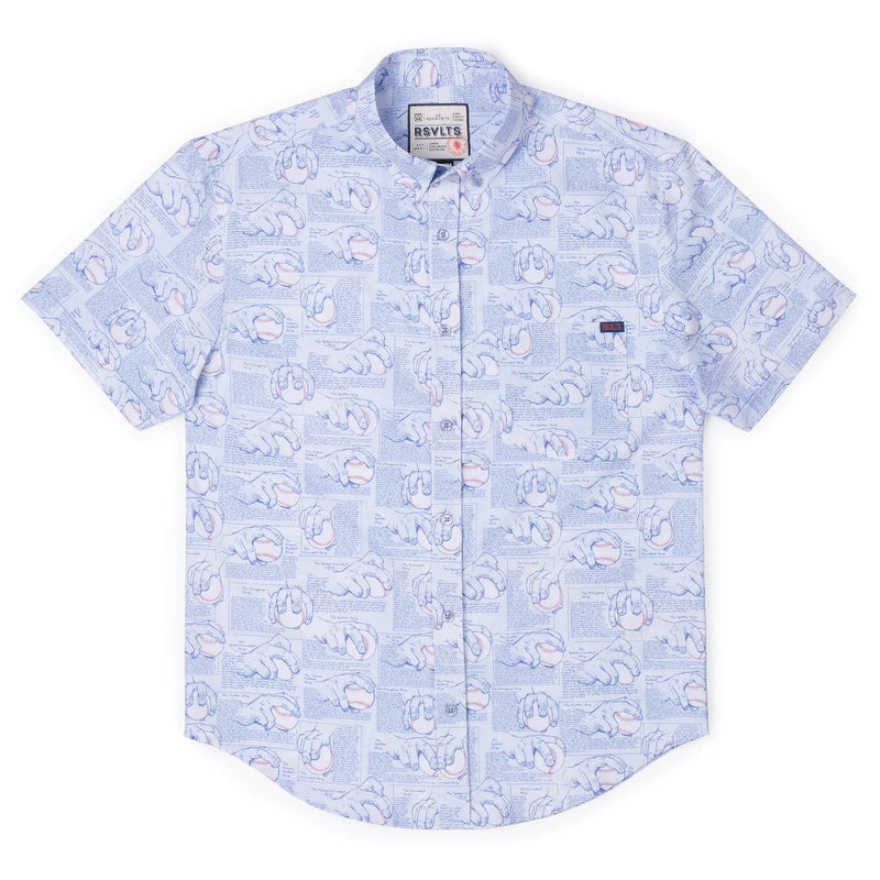 RSVLTS Get a Grip KUNUFLEX Short Sleeve Shirt in Blue — detail 5