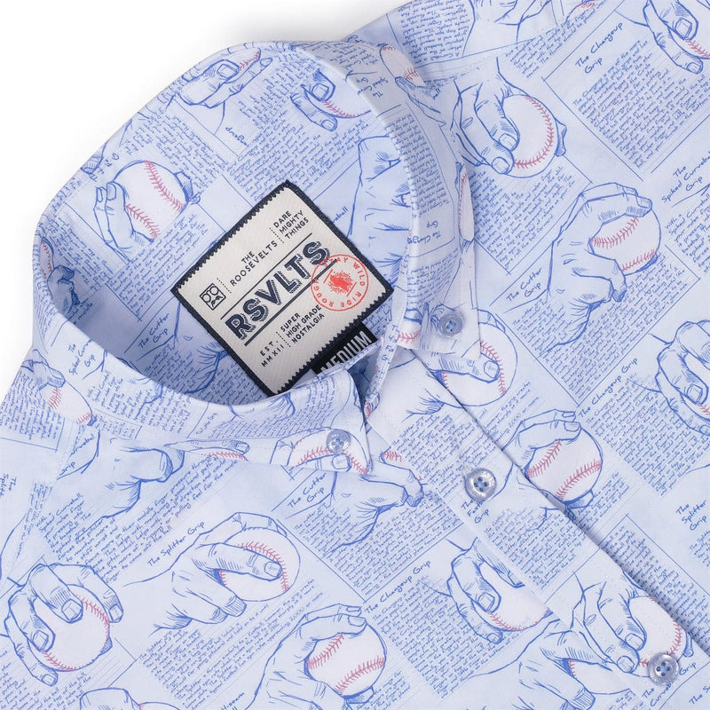 RSVLTS Get a Grip KUNUFLEX Short Sleeve Shirt in Blue — detail 6