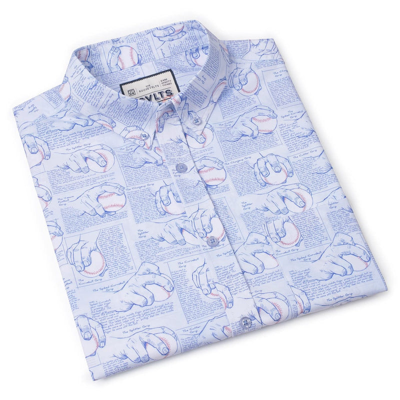 RSVLTS Get a Grip KUNUFLEX Short Sleeve Shirt in Blue — detail 8