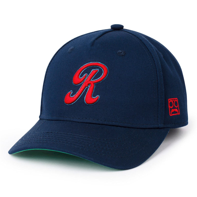 RSVLTS Roosevelts Ball Club 5-Panel Curved Brim Hat in Blue — front view
