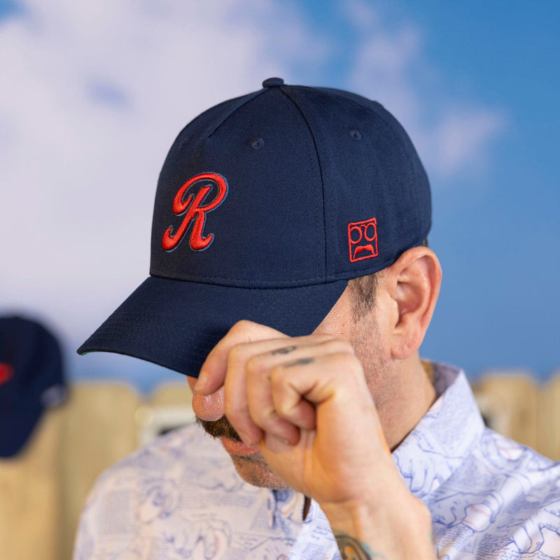 RSVLTS Roosevelts Ball Club 5-Panel Curved Brim Hat in Blue — detail 3