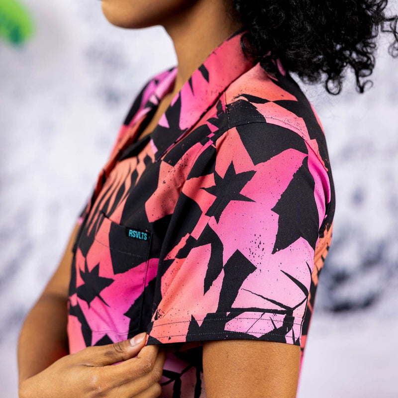 RSVLTS Cut It Out Women's KUNUFLEX Short Sleeve Shirt in Black — detail 2