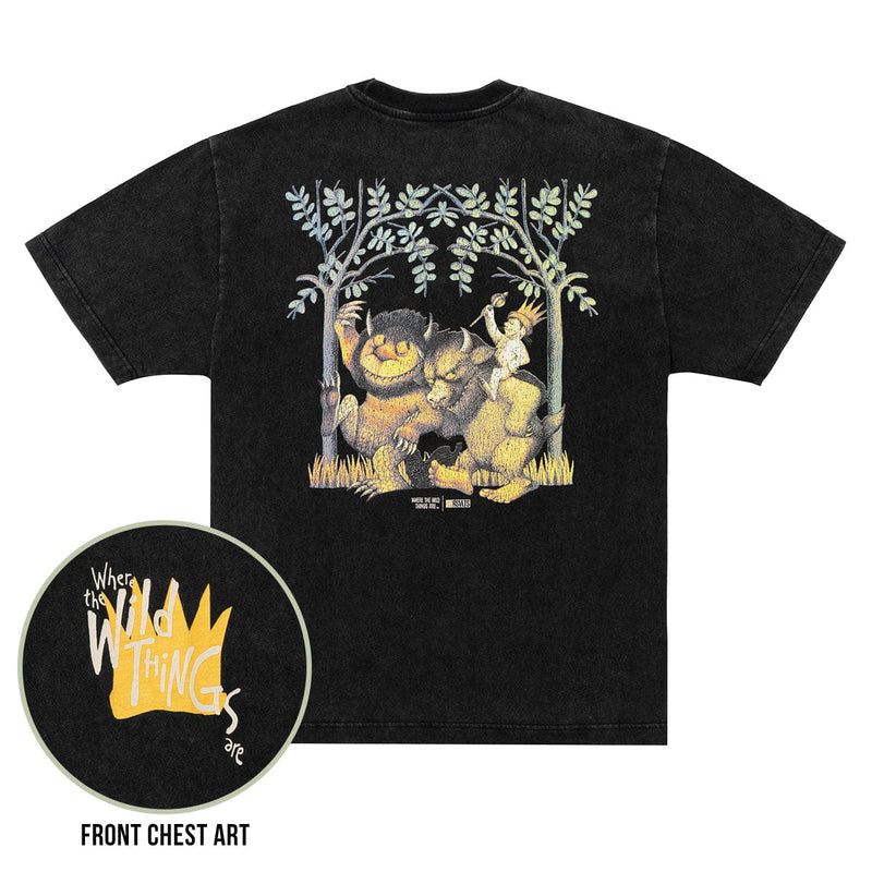 RSVLTS King Max Vintage Crewneck Tee in Black — front view