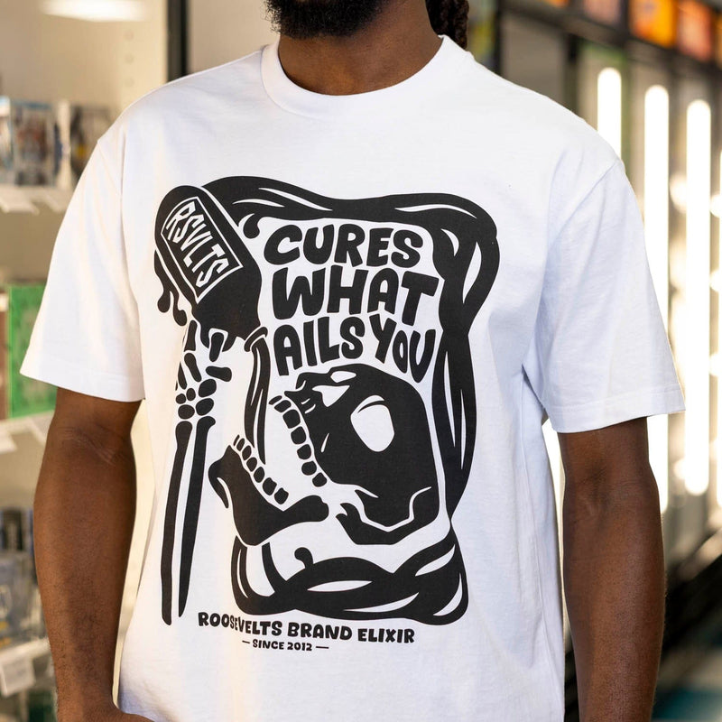 RSVLTS Cures What Ails You Vintage Crewneck Tee — front view