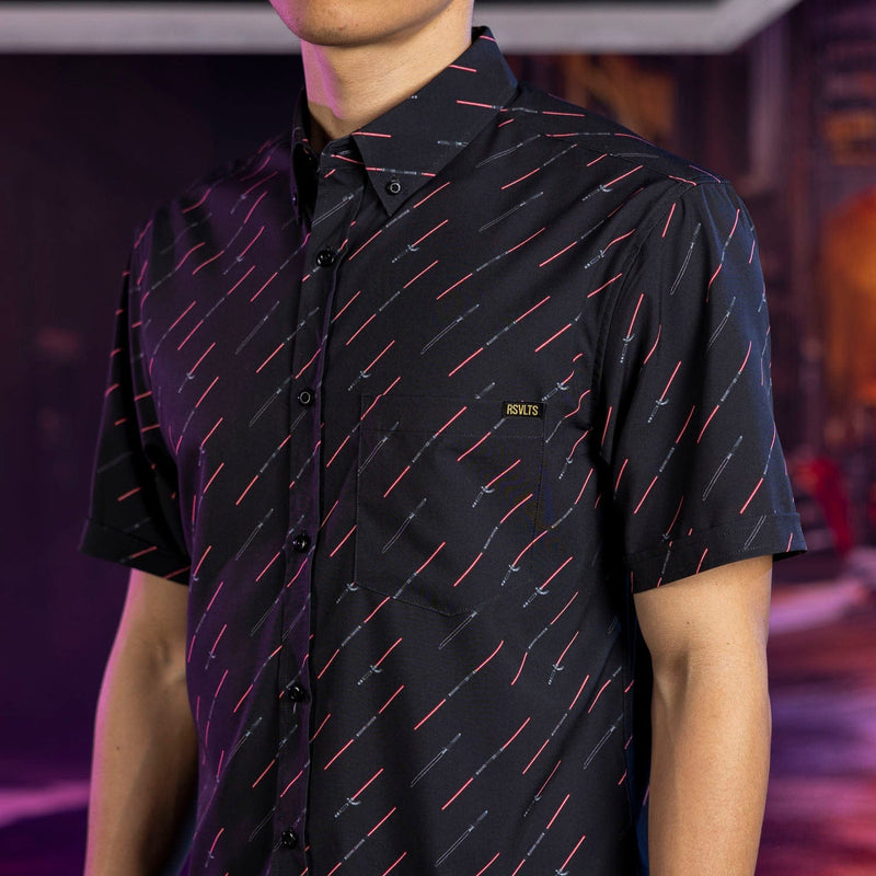RSVLTS Renegade Blades KUNUFLEX Short Sleeve Shirt in Black — detail 4