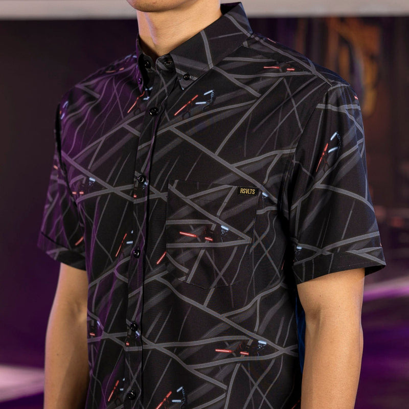 RSVLTS The Fall of Mandalore KUNUFLEX Short Sleeve Shirt in Black — detail 4