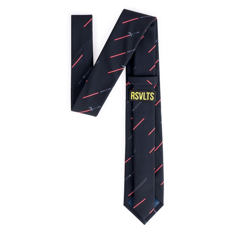 RSVLTS Renegade Blades Tie & Pocket Square in Black — detail 4