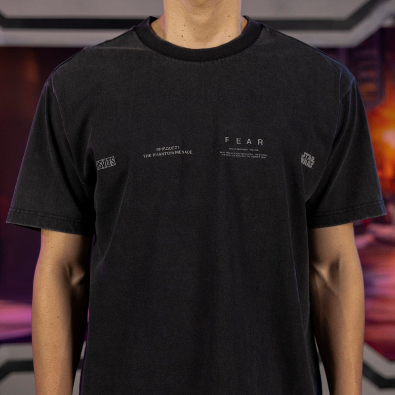 RSVLTS Fear Vintage Crewneck Tee in Black — detail 5