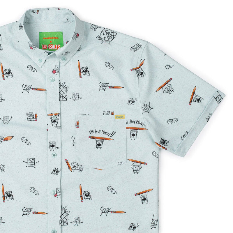 RSVLTS Me Hoy Minoy!! KUNUFLEX Short Sleeve Shirt in Blue — detail 3