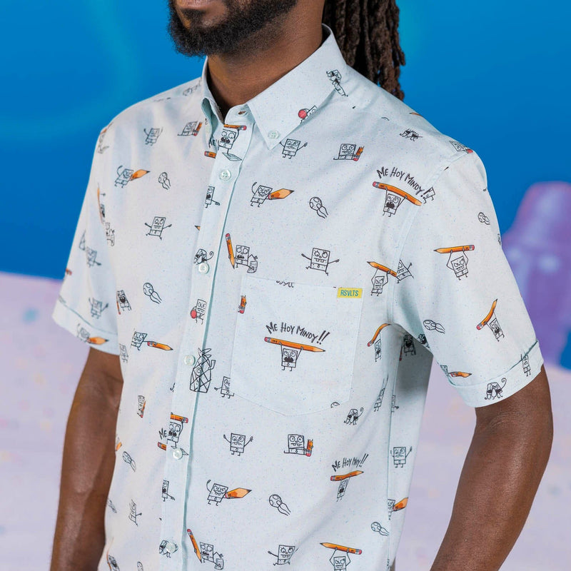 RSVLTS Me Hoy Minoy!! KUNUFLEX Short Sleeve Shirt in Blue — detail 4