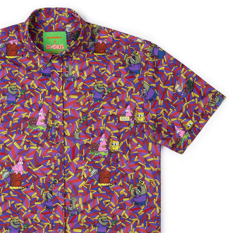 RSVLTS CHOOOOOCOLATE!!! KUNUFLEX Short Sleeve Shirt in Purple — detail 2