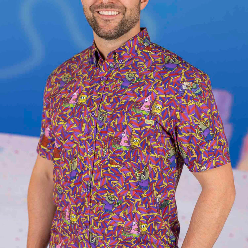 RSVLTS CHOOOOOCOLATE!!! KUNUFLEX Short Sleeve Shirt in Purple — detail 3