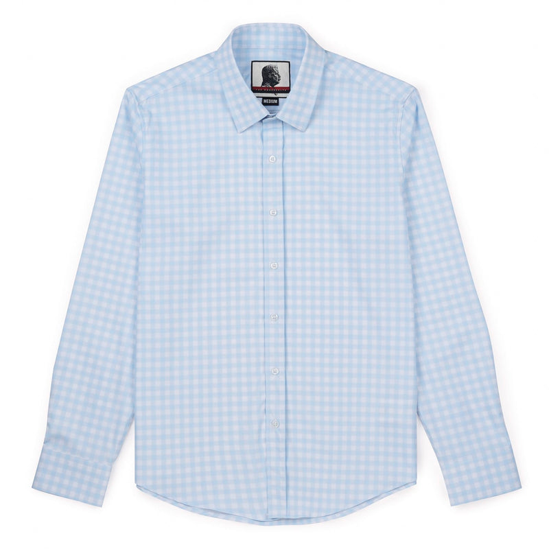 RSVLTS The Beckwith Good Looks KUNUFLEX Dress Shirt in Blue — detail 2