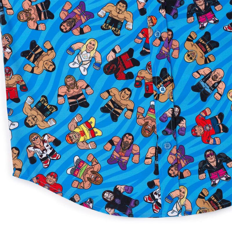 RSVLTS Big Shots Legends KUNUFLEX Short Sleeve Shirt in Blue — detail 8
