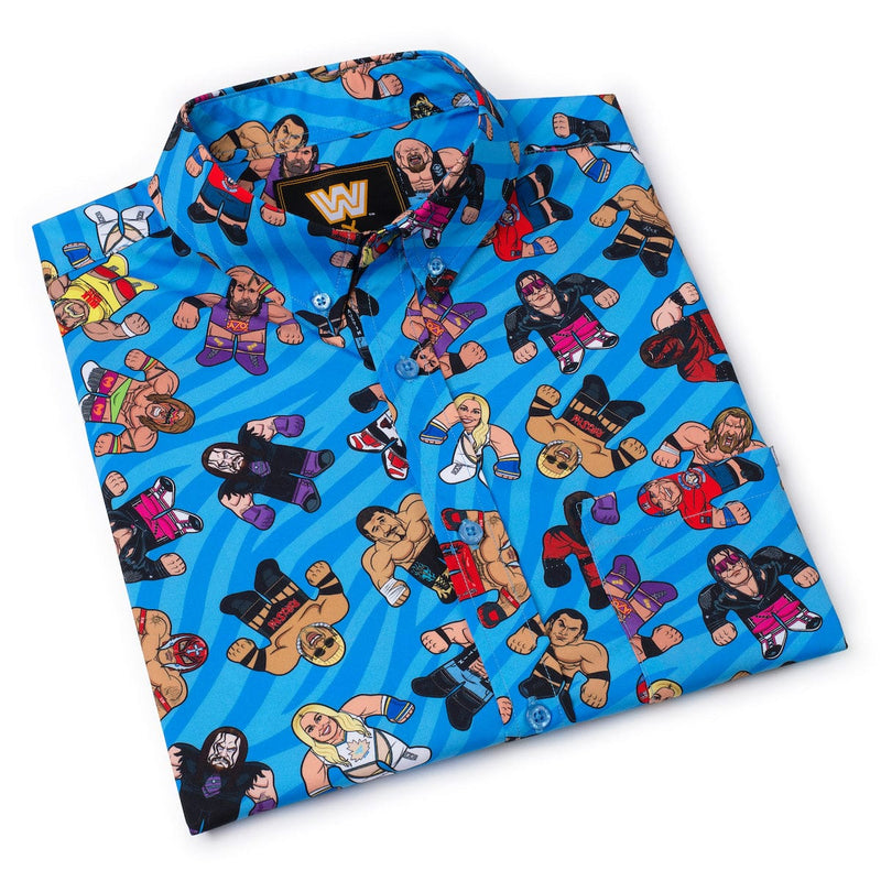 RSVLTS Big Shots Legends KUNUFLEX Short Sleeve Shirt in Blue — detail 9