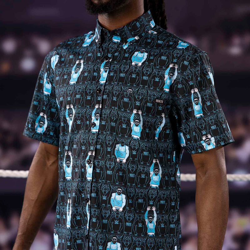 RSVLTS YEET! KUNUFLEX Short Sleeve Shirt in Blue — detail 4