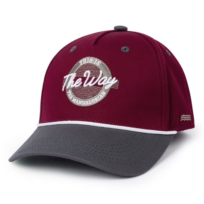 RSVLTS This Is the Way 5-Panel Curved Brim Hat in Red — front view