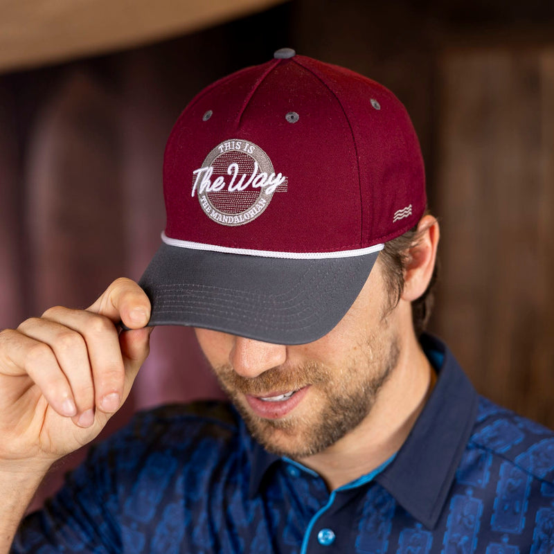 RSVLTS This Is the Way 5-Panel Curved Brim Hat in Red — detail 2