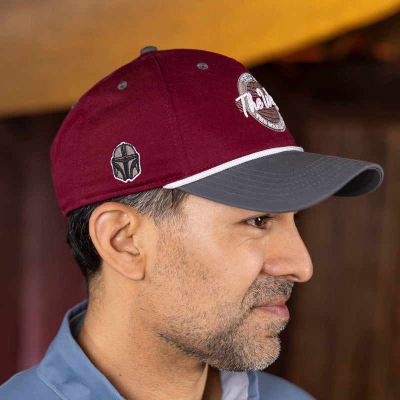RSVLTS This Is the Way 5-Panel Curved Brim Hat in Red — detail 4