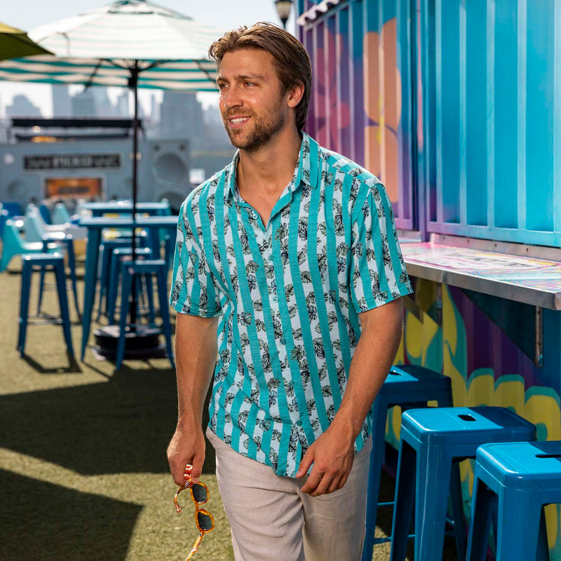 RSVLTS Peeks of Paradise Bamboo Short Sleeve Shirt — detail 3