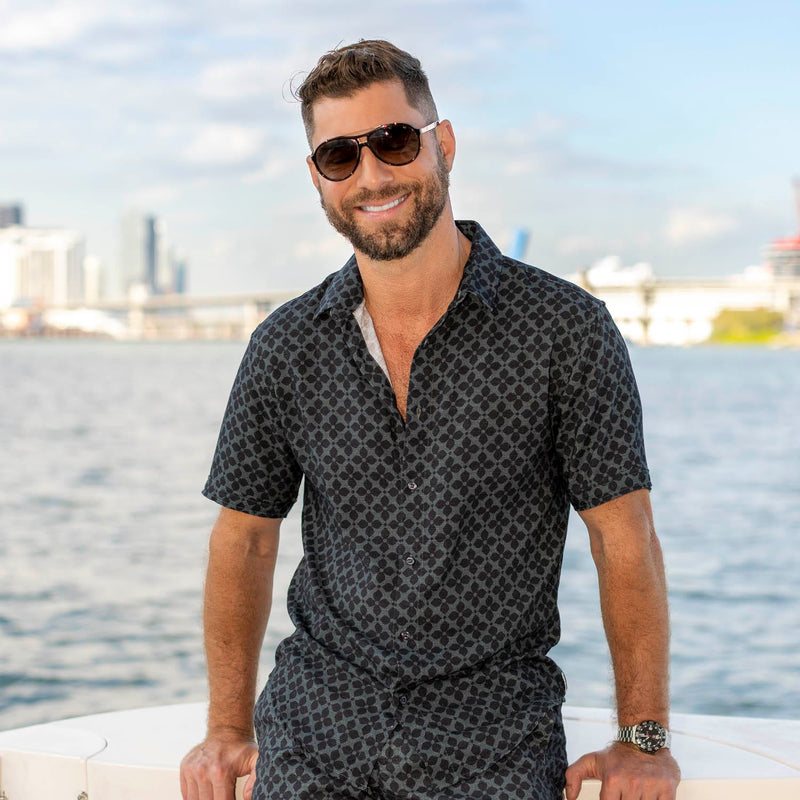 RSVLTS Monte Carlo (After Dark) Bamboo Short Sleeve Shirt — detail 3