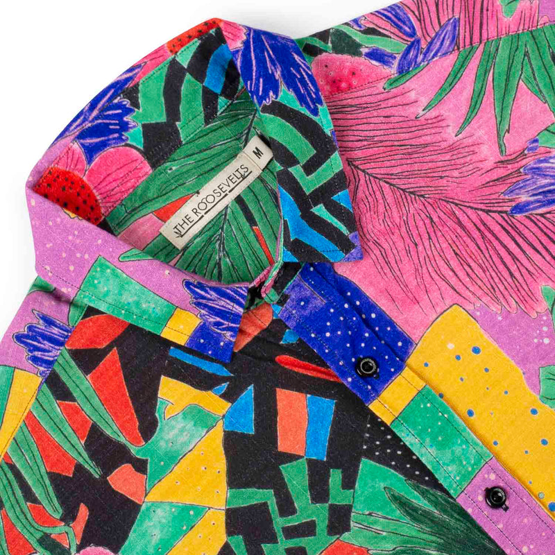 RSVLTS Max Floral Bamboo Short Sleeve Shirt in Multicolor — detail 4