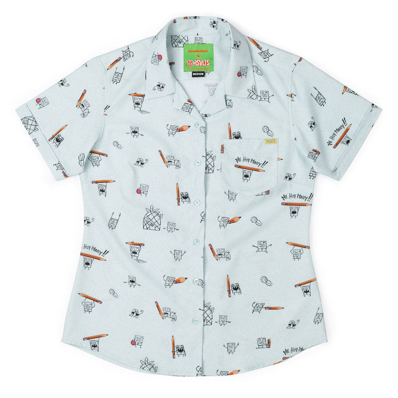 RSVLTS Me Hoy Minoy!! Women's KUNUFLEX Short Sleeve Shirt in Blue — front view