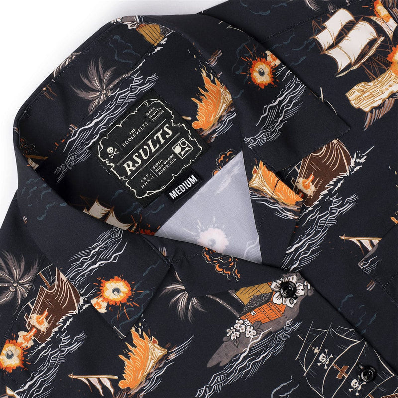 RSVLTS Days of Plunder Women's KUNUFLEX Short Sleeve Shirt in Black — detail 3