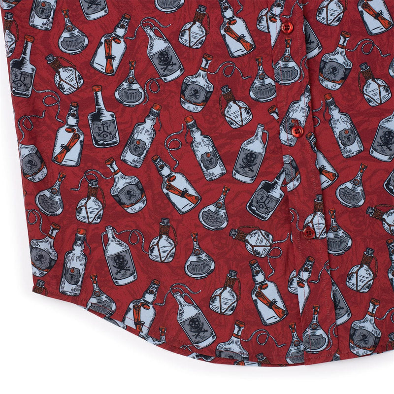 RSVLTS And a Bottle o' Rum KUNUFLEX Short Sleeve Shirt in Red — detail 3