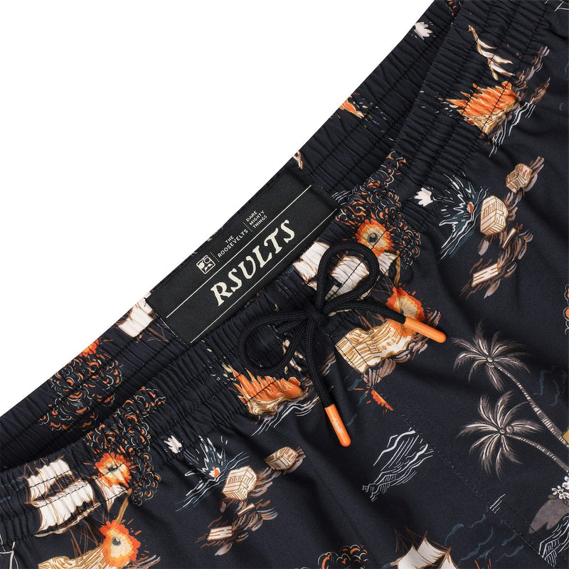 RSVLTS Days of Plunder Hybrid Shorts in Black — detail 2