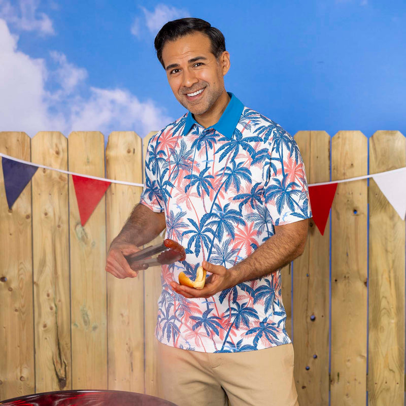 RSVLTS Palmerica All-Day Polo in Blue — detail 3
