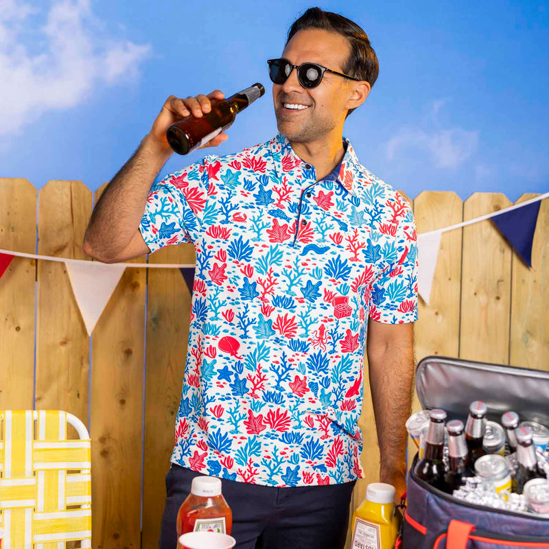 RSVLTS O Say Can You Sea All-Day Polo in Blue — detail 3