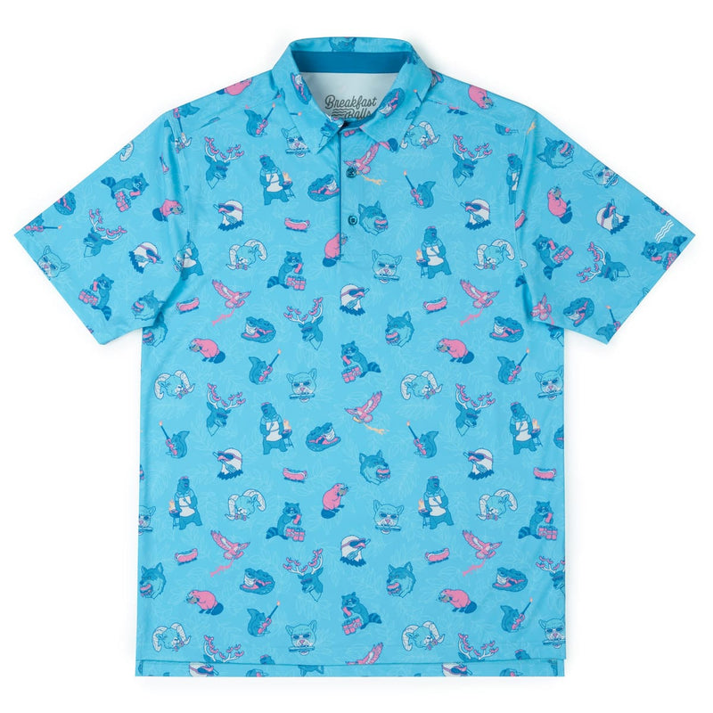 RSVLTS American Grillderness All-Day Polo in Blue — detail 2