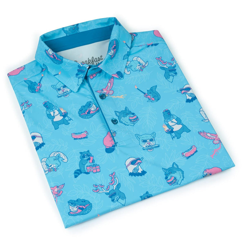 RSVLTS American Grillderness All-Day Polo in Blue — detail 8
