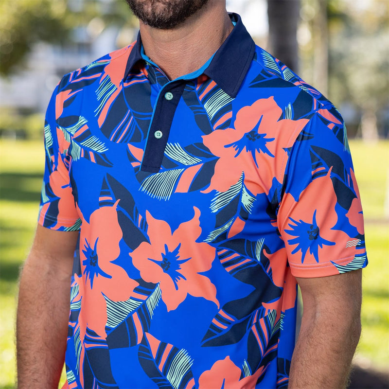 RSVLTS Sunset Tropic All-Day Polo — front view