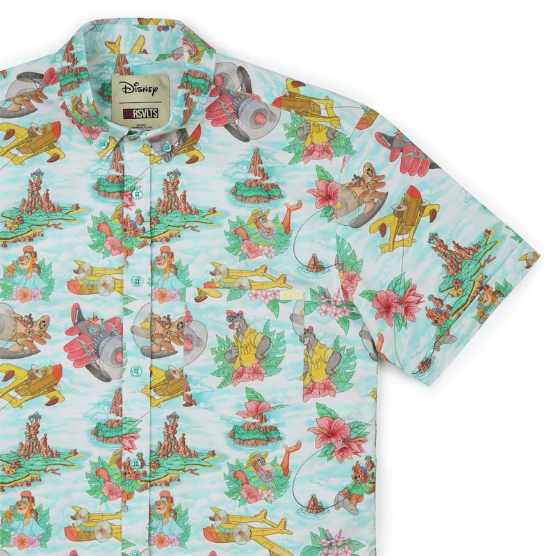 RSVLTS Spin It! KUNUFLEX Short Sleeve Shirt in Green — front view