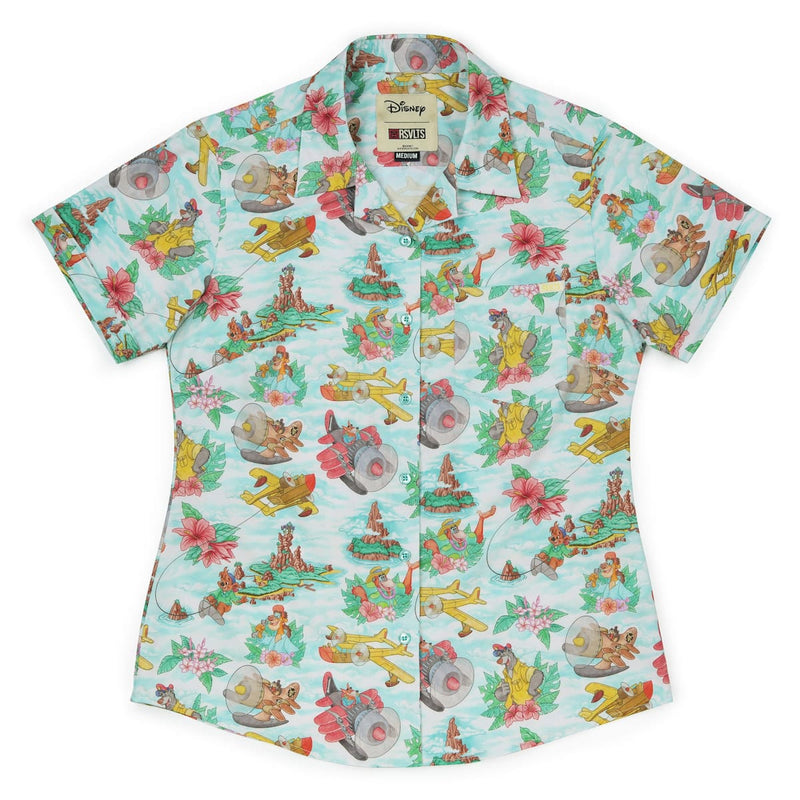 RSVLTS Spin It! Women's KUNUFLEX Short Sleeve Shirt in Green — detail 2