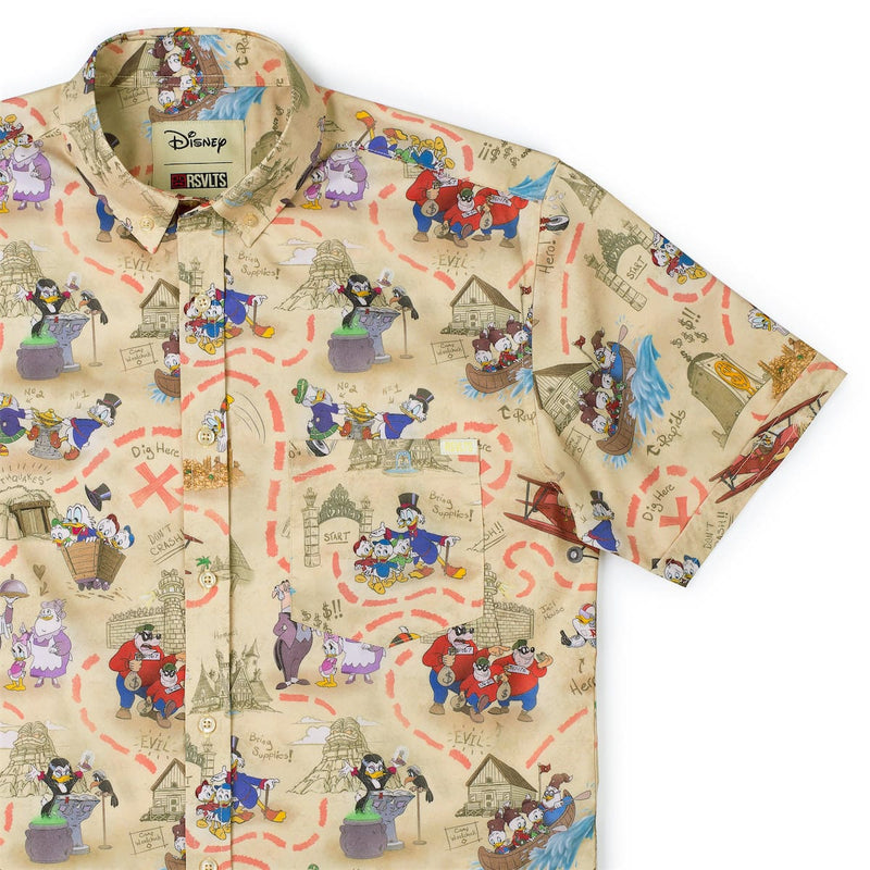 RSVLTS Birds of a Treasure KUNUFLEX Short Sleeve Shirt in Multicolor — front view