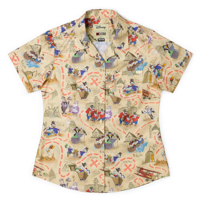 RSVLTS Birds of a Treasure Women's KUNUFLEX Short Sleeve Shirt in Multicolor — detail 2