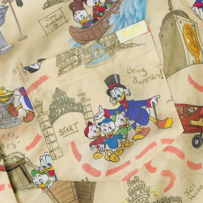 RSVLTS Birds of a Treasure Women's KUNUFLEX Short Sleeve Shirt in Multicolor — detail 4