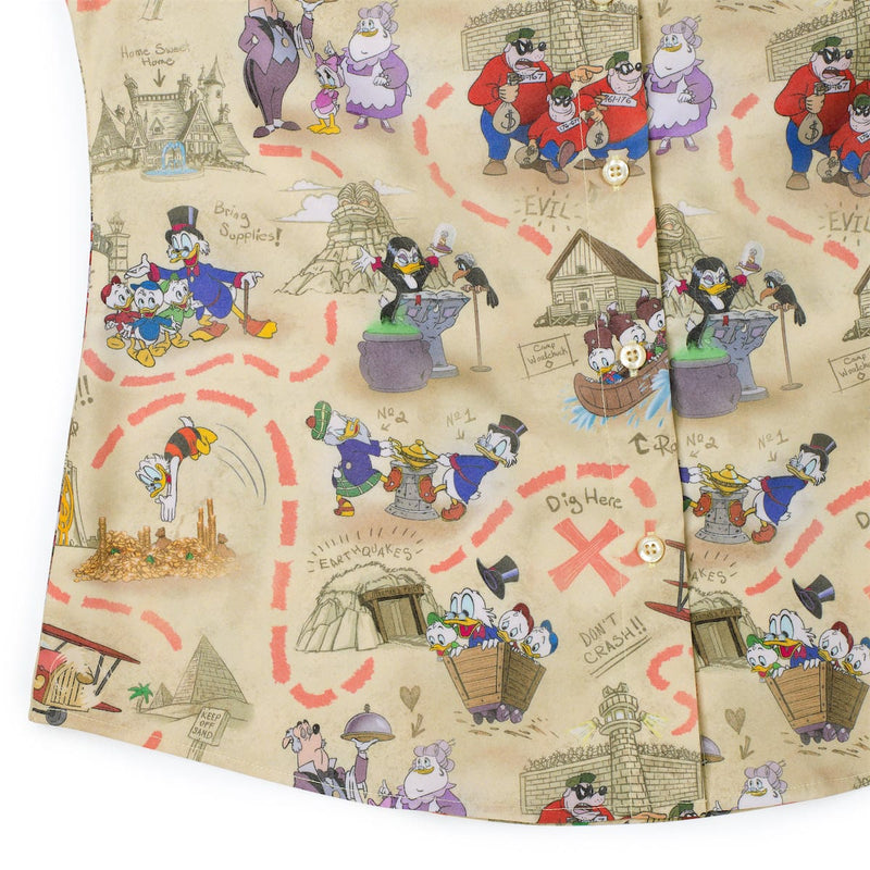 RSVLTS Birds of a Treasure Women's KUNUFLEX Short Sleeve Shirt in Multicolor — detail 7