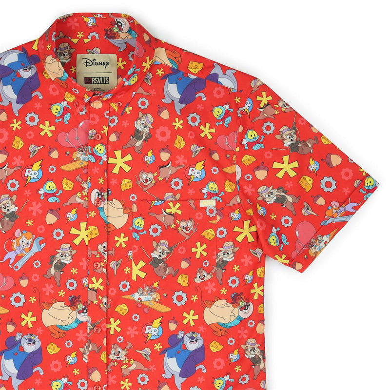 RSVLTS Ranger Roundup KUNUFLEX Short Sleeve Shirt in Orange — front view