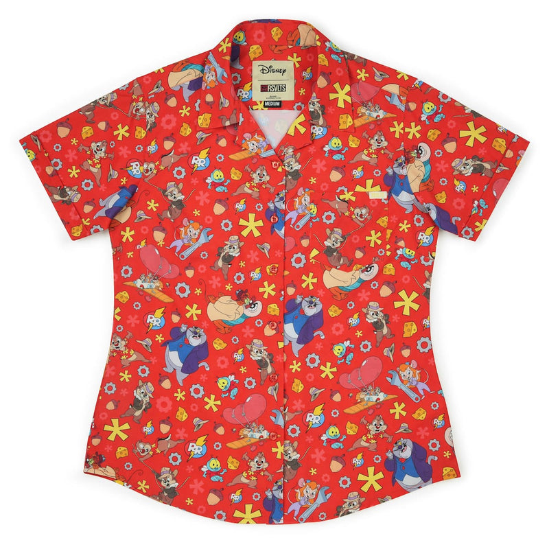 RSVLTS Ranger Roundup Women's KUNUFLEX Short Sleeve Shirt in Orange — detail 2