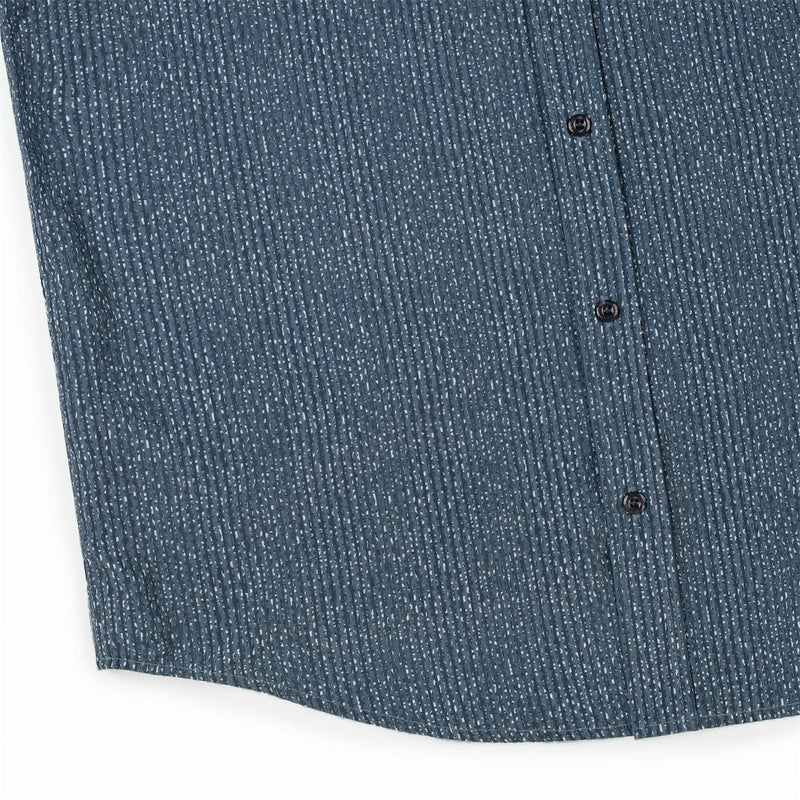 RSVLTS Static Stretch Seersucker Short Sleeve Shirt in Blue — detail 8