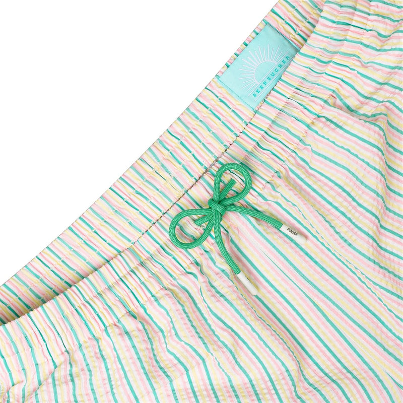RSVLTS Easy Does It Stretch Seersucker Hybrid Shorts in White — detail 3